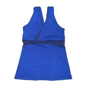 Lululemon Classic Deep V Athletic Tank Top Luon Mesh Back Women's Size 4